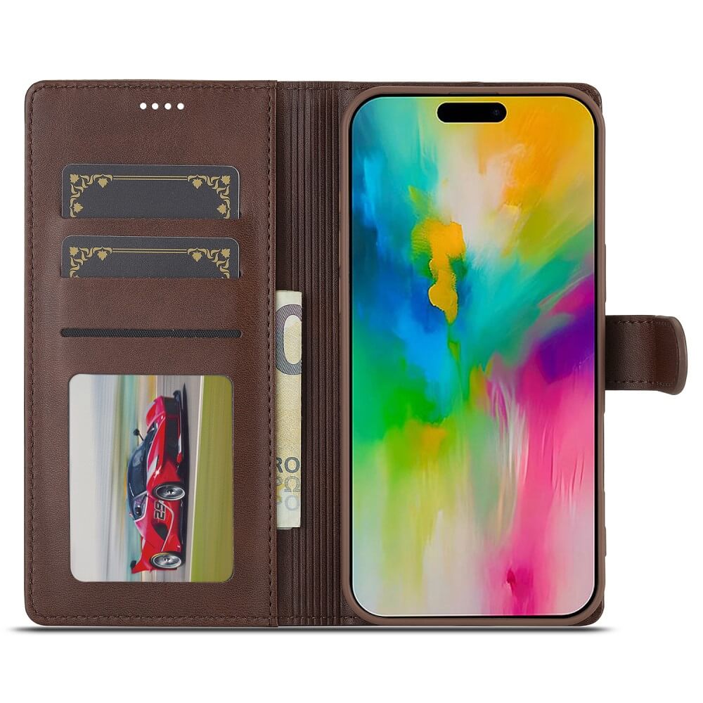 iPhone 16 - LC.IMEEKE Custodia in pelle