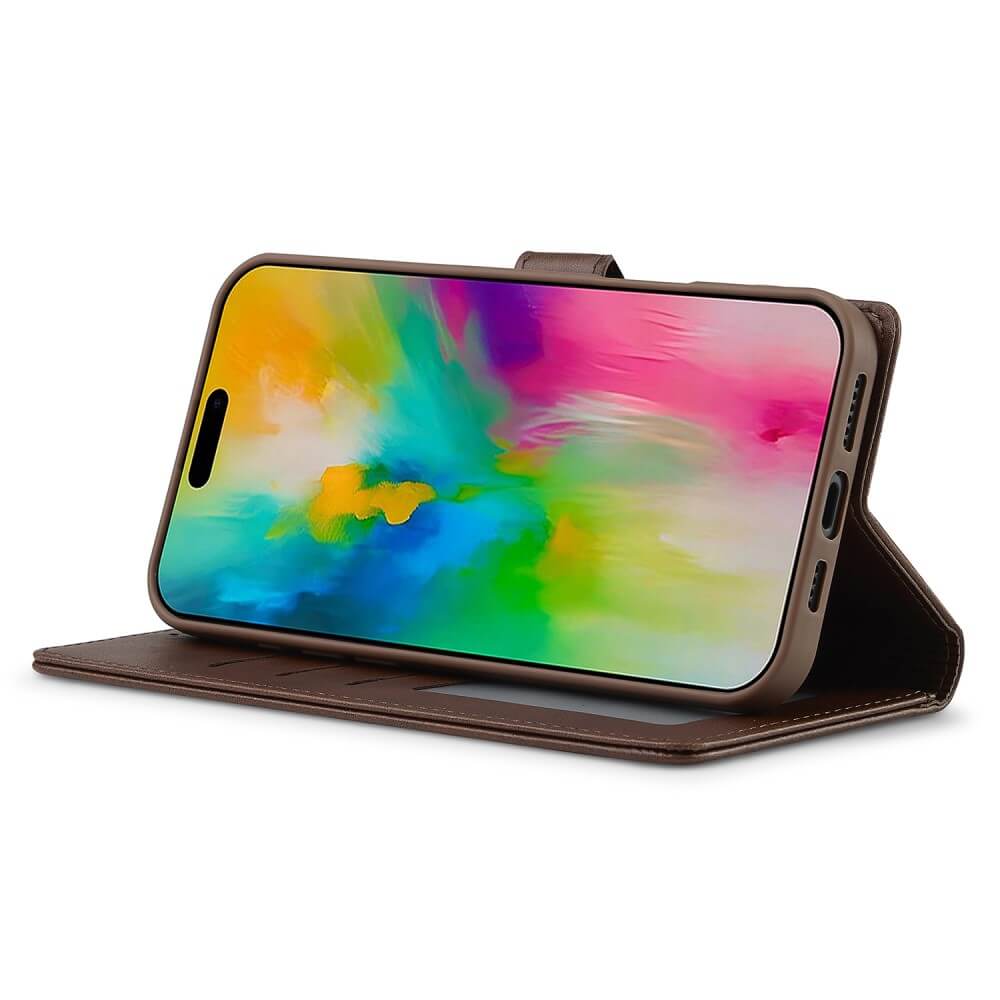 iPhone 16 - LC.IMEEKE Custodia in pelle