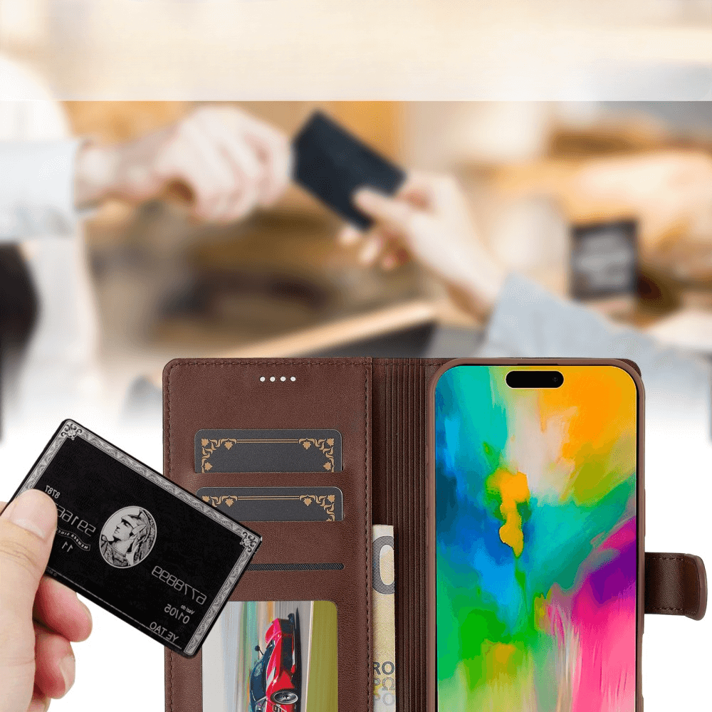 iPhone 16 - LC.IMEEKE Custodia in pelle