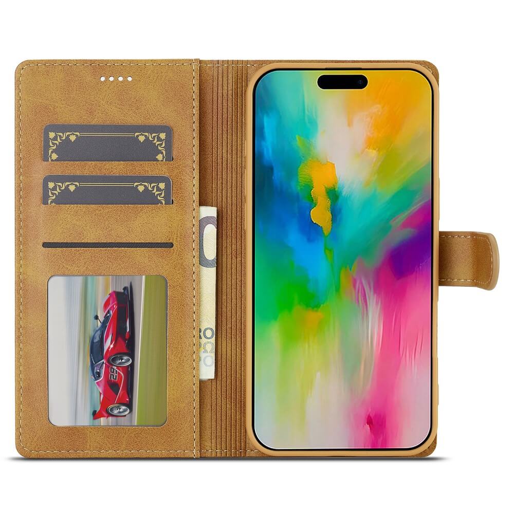 iPhone 16 - LC.IMEEKE Custodia in pelle