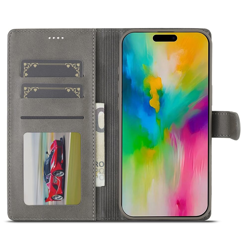 iPhone 16 - LC.IMEEKE Custodia in pelle