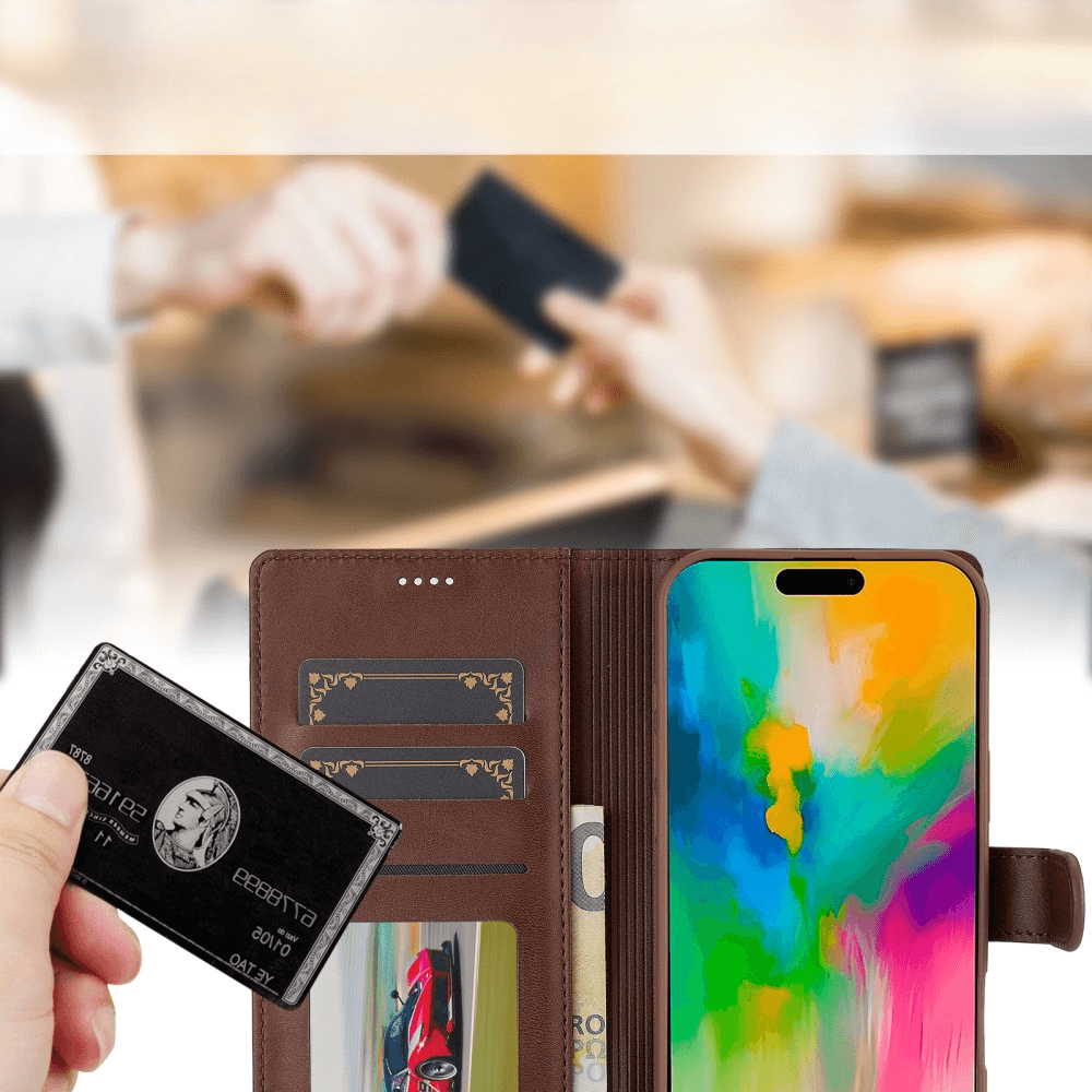 iPhone 16 Plus - LC.IMEEKE Custodia in pelle