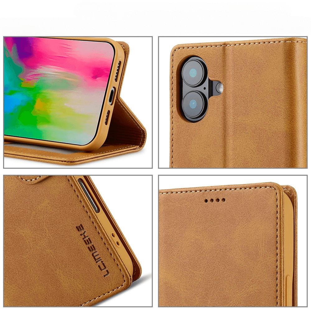iPhone 16 Plus - LC.IMEEKE Custodia in pelle