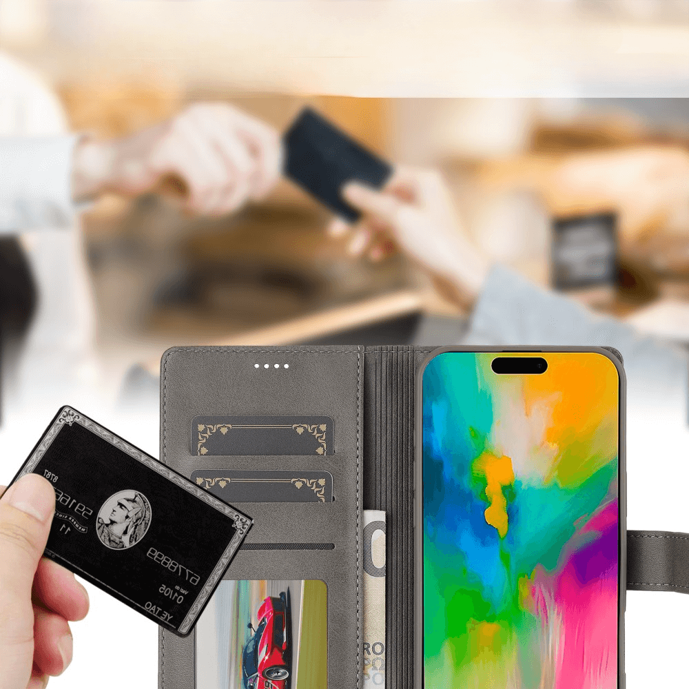 iPhone 16 Plus - LC.IMEEKE Custodia in pelle