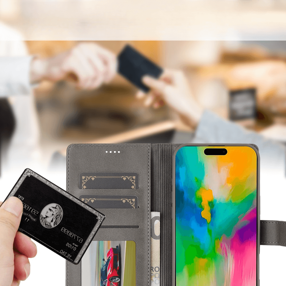 iPhone 16 Pro - LC.IMEEKE Custodia in pelle
