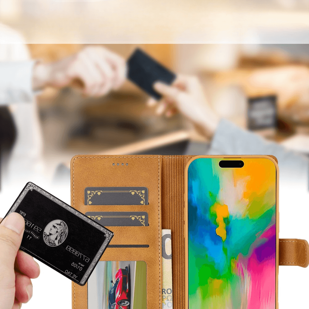 iPhone 16 Pro - LC.IMEEKE Custodia in pelle
