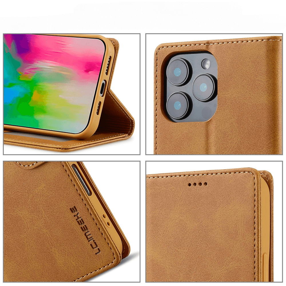 iPhone 16 Pro - LC.IMEEKE Custodia in pelle