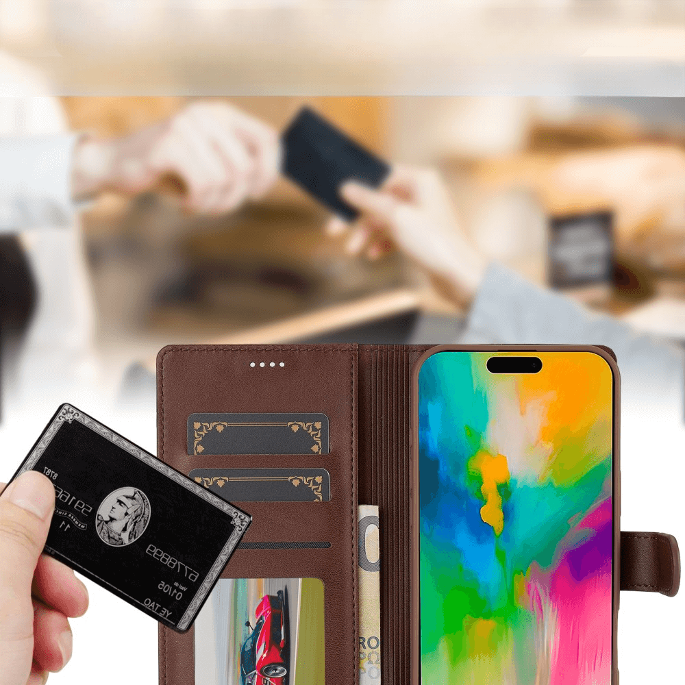 iPhone 16 Pro - LC.IMEEKE Custodia in pelle