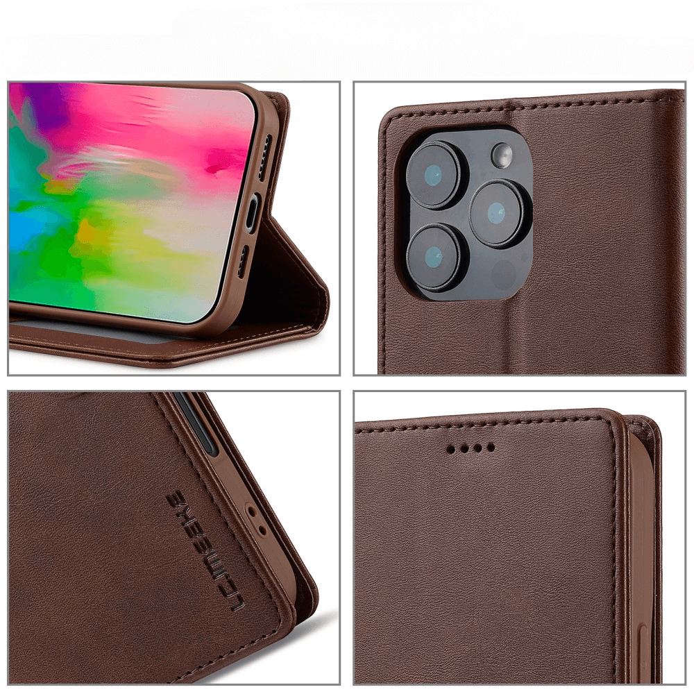 iPhone 16 Pro - LC.IMEEKE Custodia in pelle