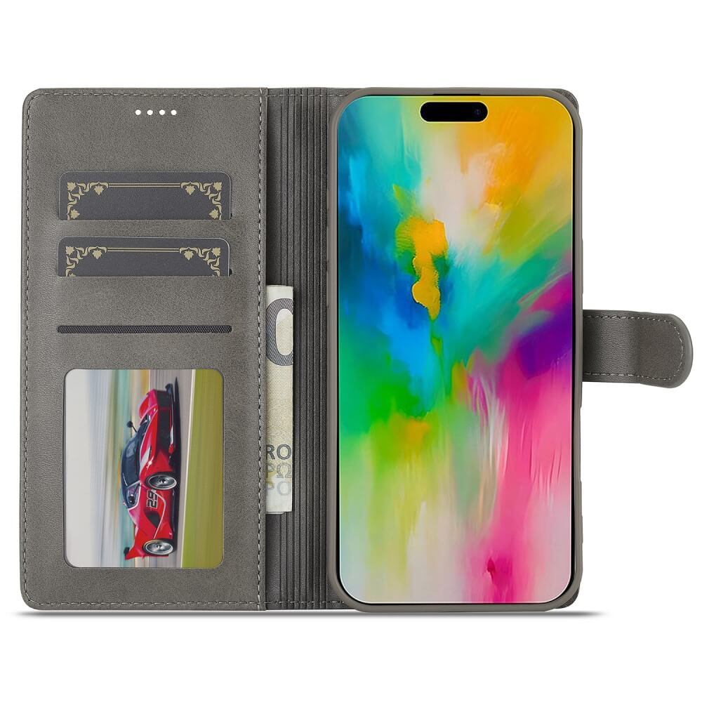 iPhone 16 Pro Max - LC.IMEEKE Custodia in pelle