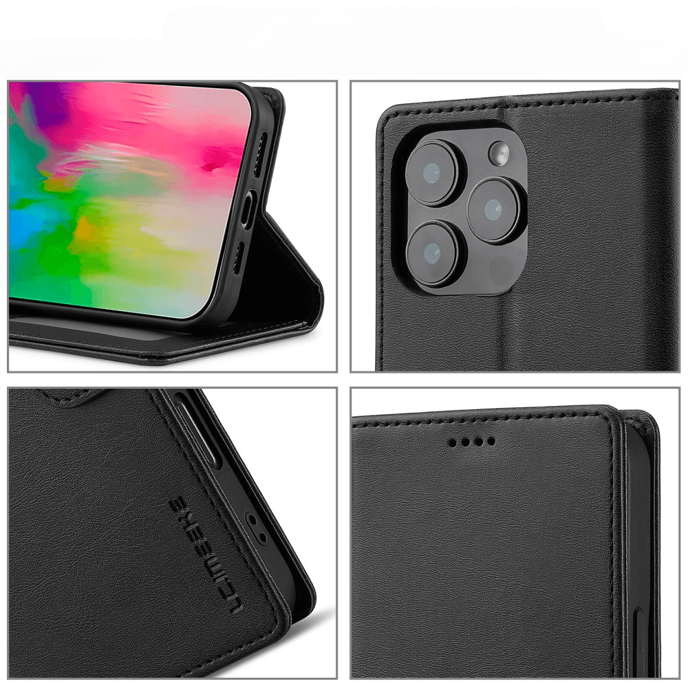 iPhone 16 Pro Max - LC.IMEEKE Custodia in pelle