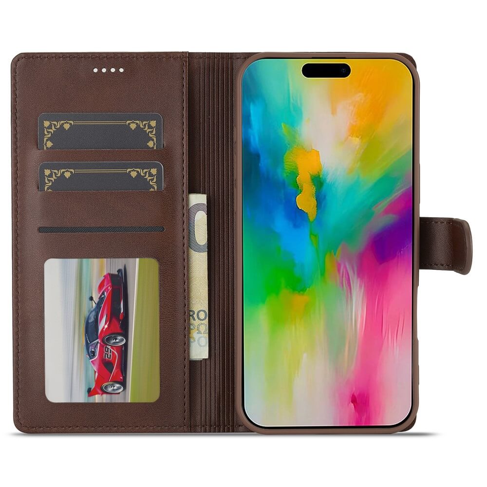 iPhone 16 Pro Max - LC.IMEEKE Custodia in pelle