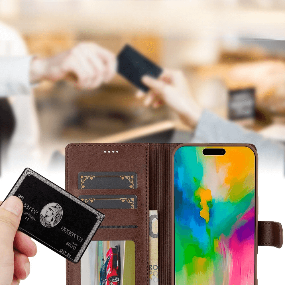 iPhone 16 Pro Max - LC.IMEEKE Custodia in pelle