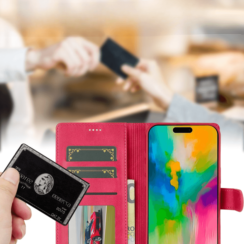 iPhone 16 Pro Max - LC.IMEEKE Custodia in pelle