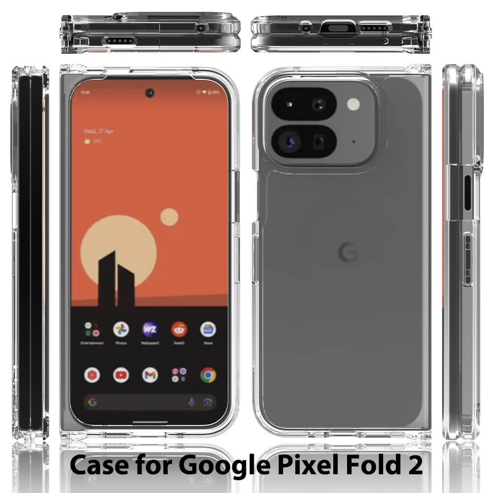 Google Pixel 9 Pro Fold - Coque acrylique protective avec bords surélevé
