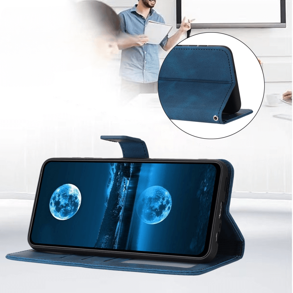iPhone 16 Plus - Custodia in pelle scamosciata dal design vintage