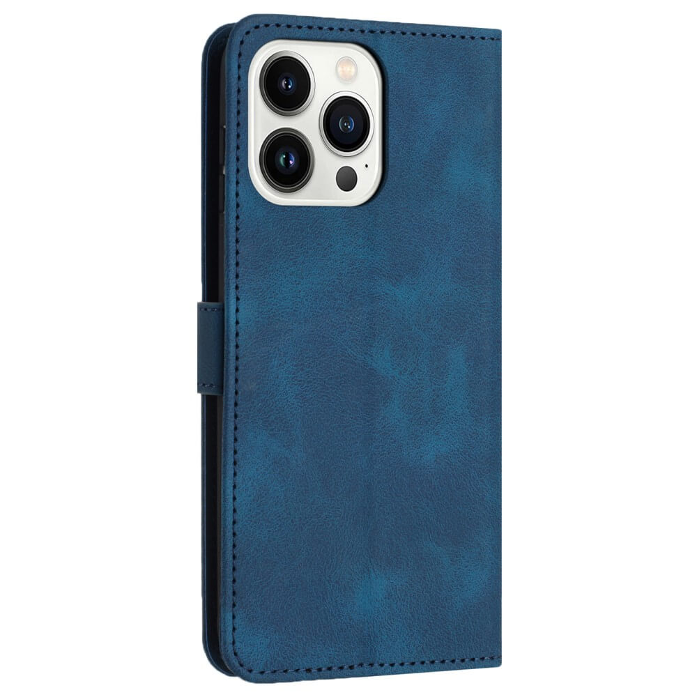 iPhone 16 Pro - Custodia in pelle scamosciata dal design vintage