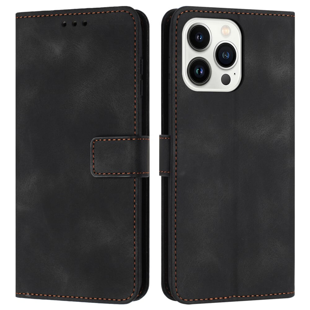 iPhone 16 Pro - Custodia in pelle scamosciata dal design vintage