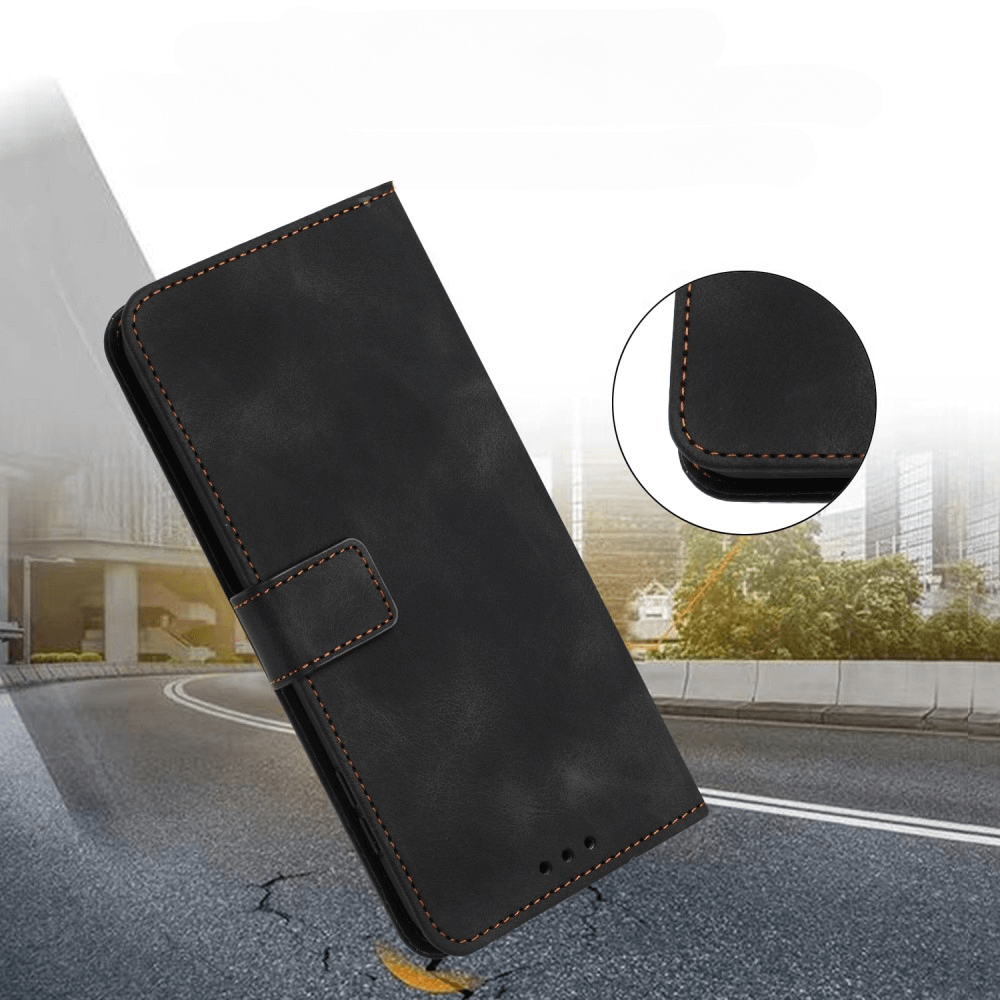 iPhone 16 Plus - Custodia in pelle scamosciata dal design vintage