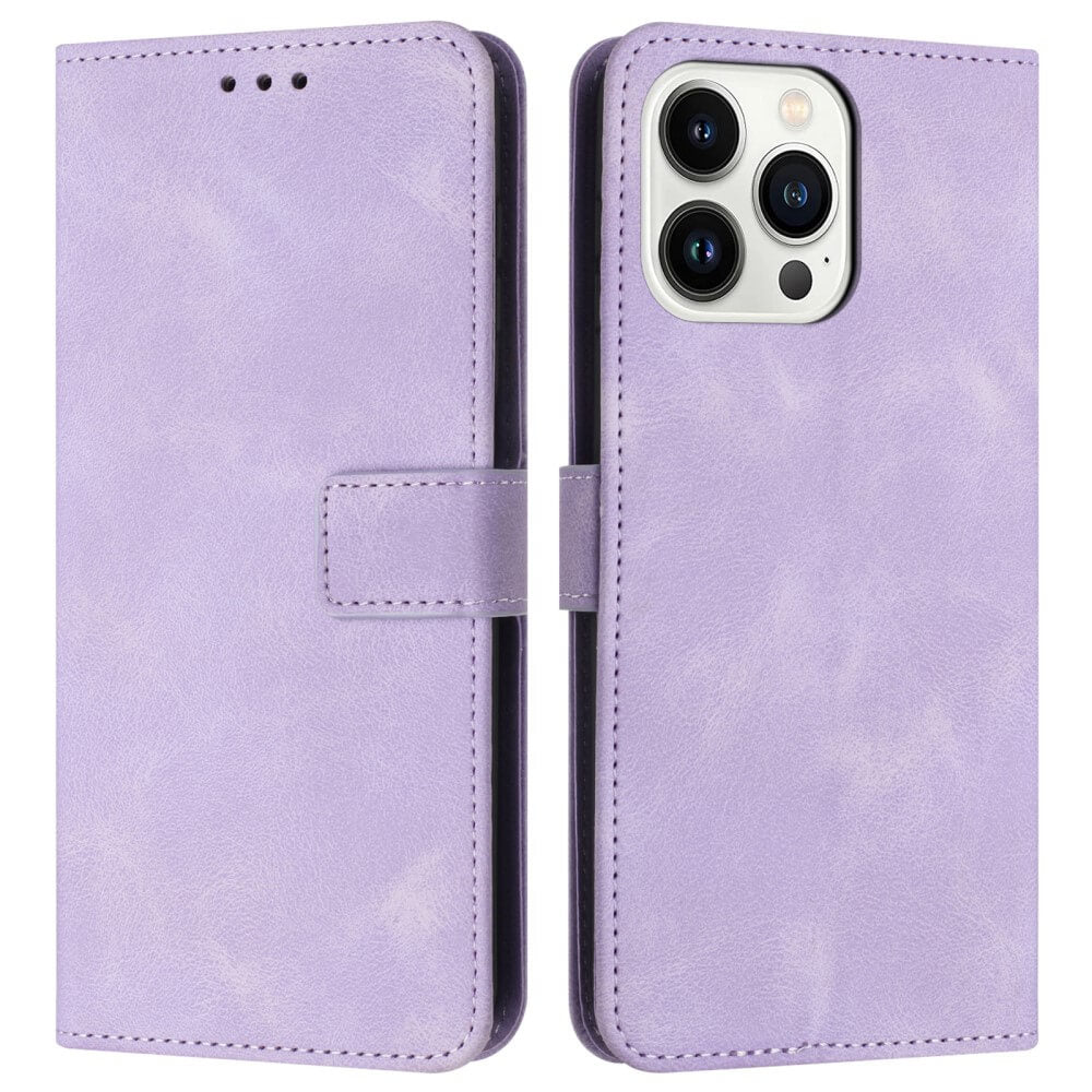 iPhone 16 Pro - Custodia in pelle scamosciata dal design vintage