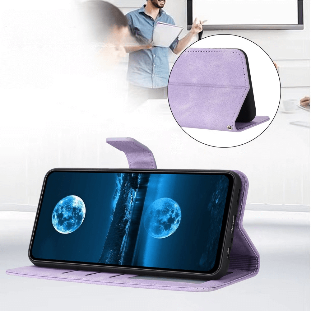 iPhone 16 Plus - Custodia in pelle scamosciata dal design vintage