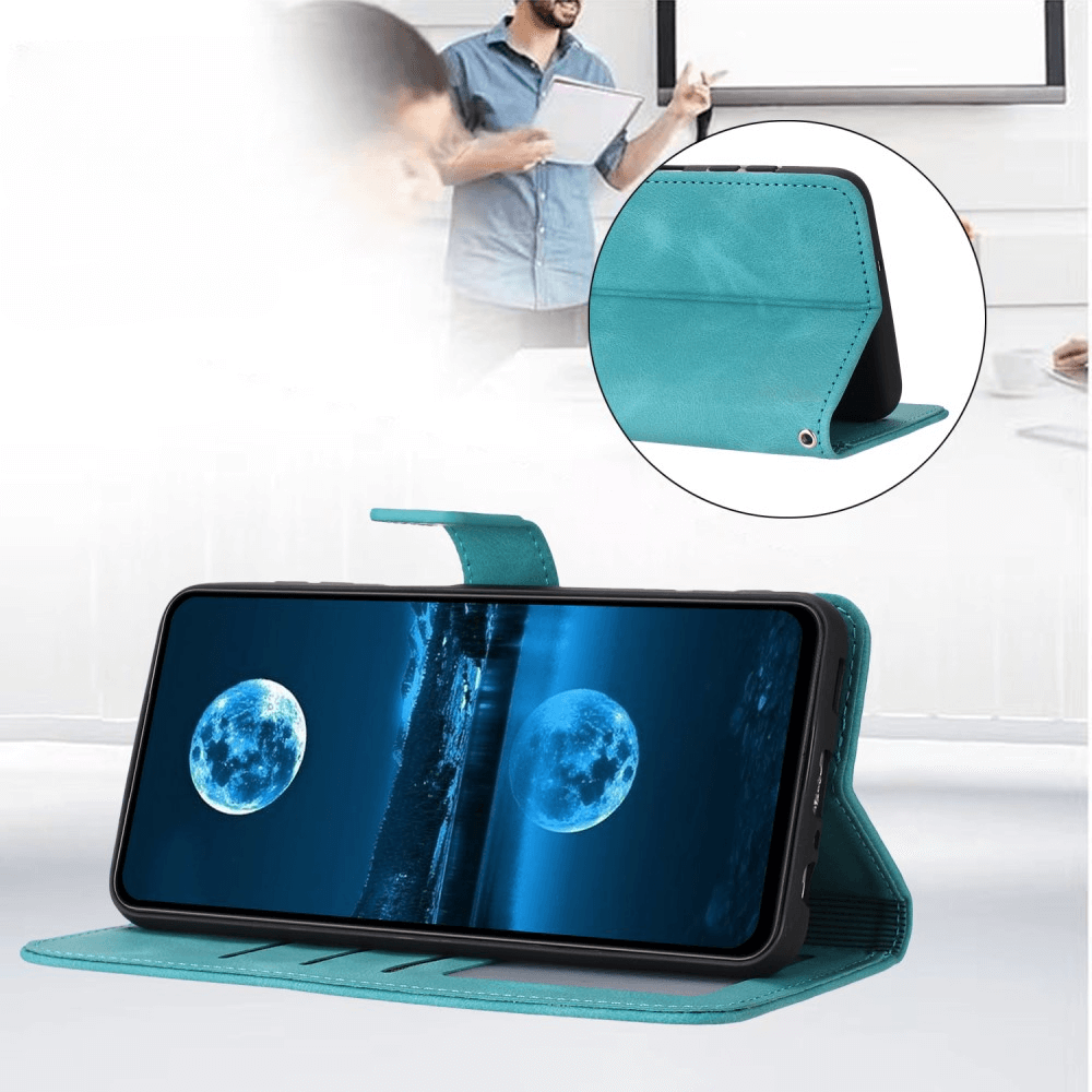 iPhone 16 Plus - Custodia in pelle scamosciata dal design vintage