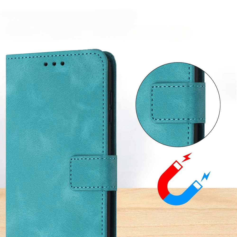 iPhone 16 Plus - Custodia in pelle scamosciata dal design vintage