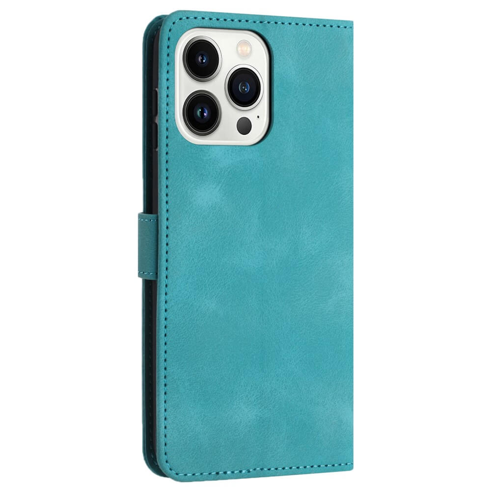 iPhone 16 Pro - Custodia in pelle scamosciata dal design vintage