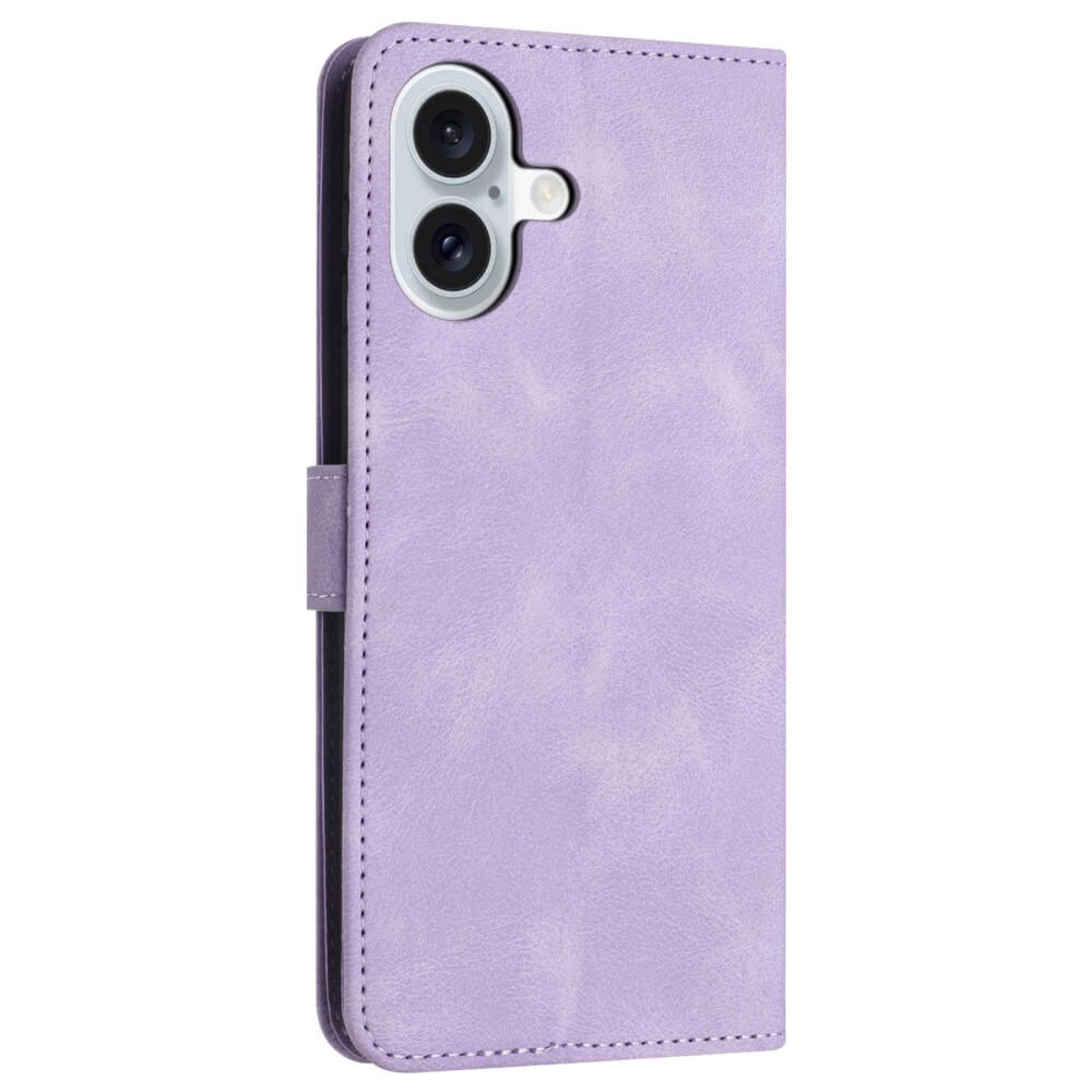 iPhone 16 Plus - Custodia in pelle scamosciata dal design vintage