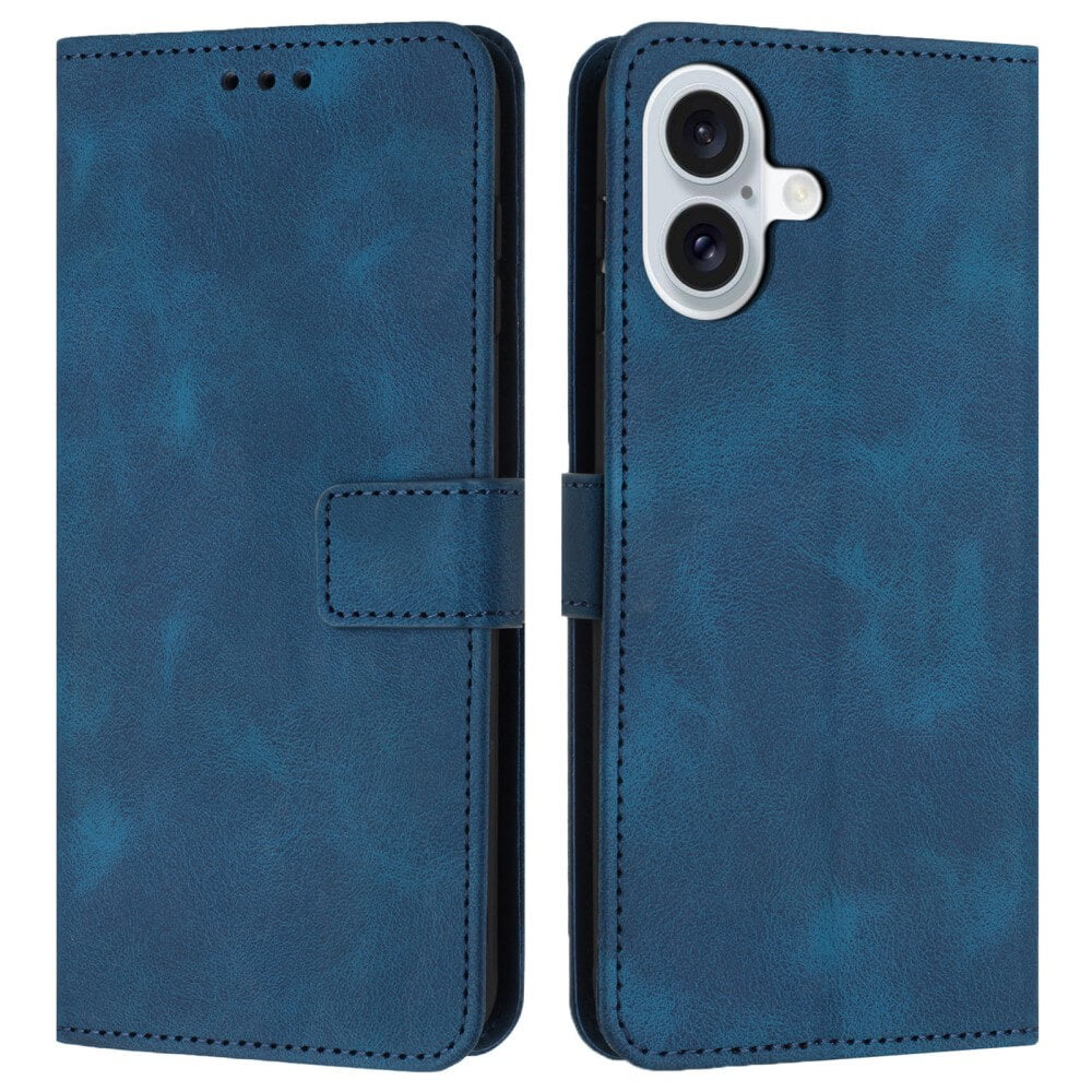 iPhone 16 Plus - Custodia in pelle scamosciata dal design vintage