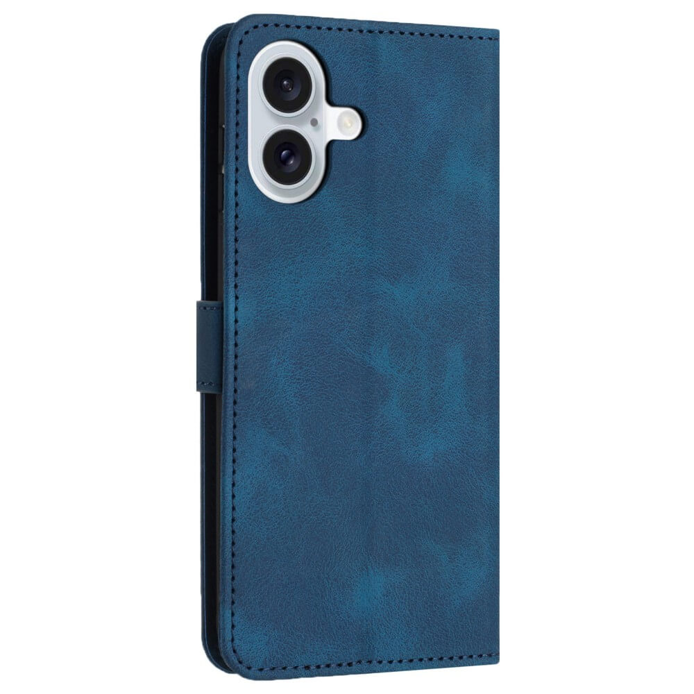 iPhone 16 Plus - Custodia in pelle scamosciata dal design vintage