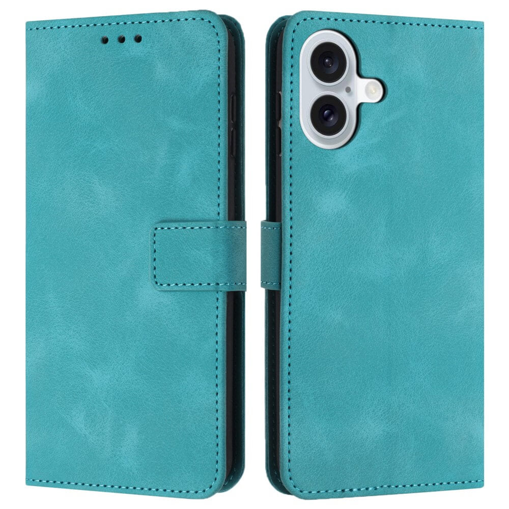iPhone 16 Plus - Custodia in pelle scamosciata dal design vintage
