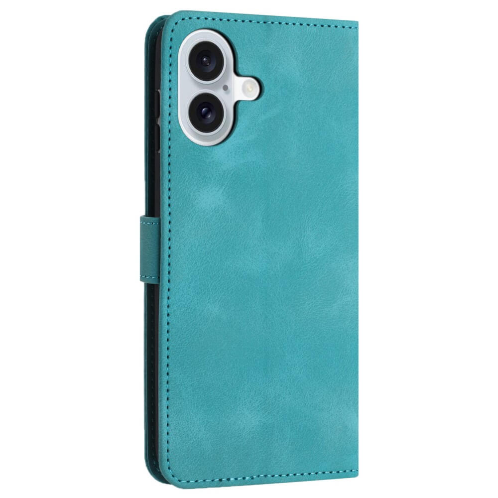iPhone 16 Plus - Custodia in pelle scamosciata dal design vintage