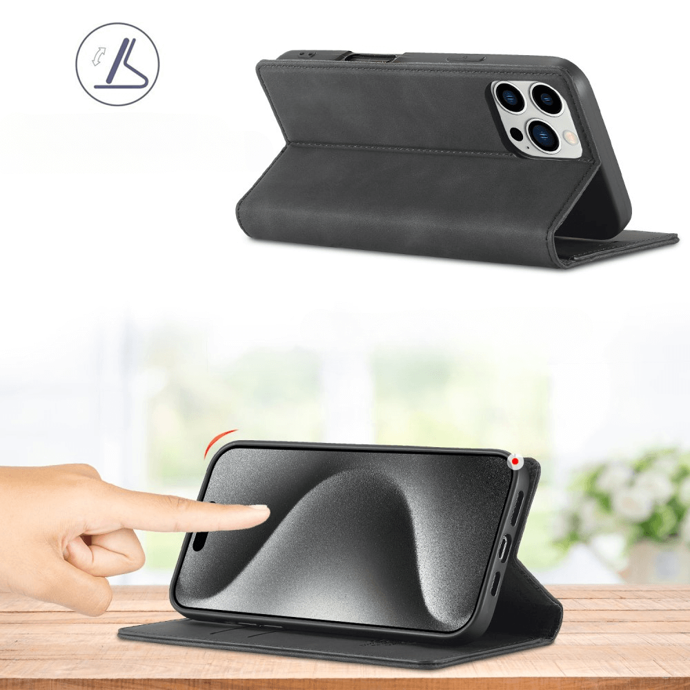 iPhone 16 Pro - LC.IMEEKE Custodia Flip Case Vintage
