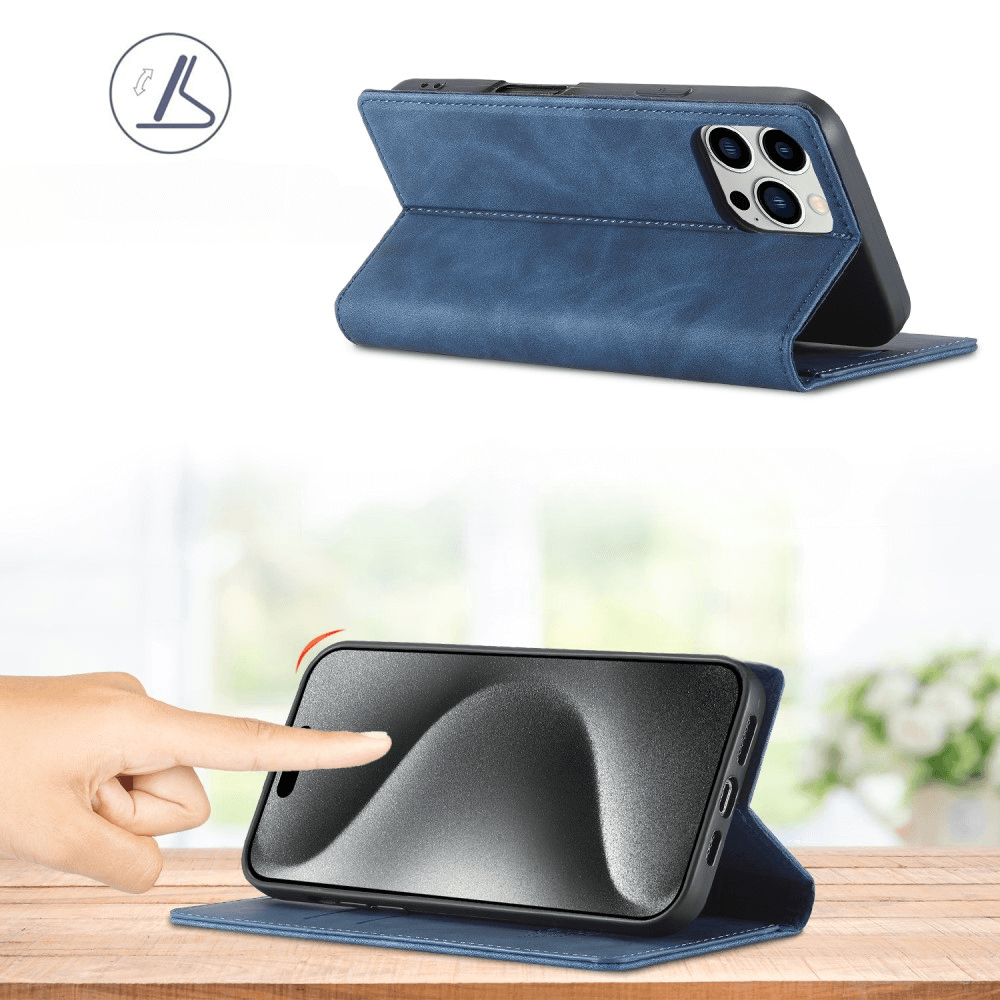 iPhone 16 Pro - LC.IMEEKE Custodia Flip Case Vintage