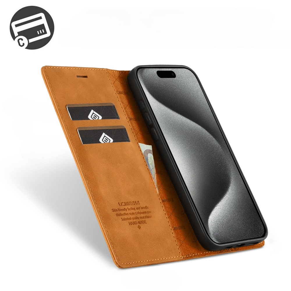 iPhone 16 Pro - LC.IMEEKE Custodia Flip Case Vintage