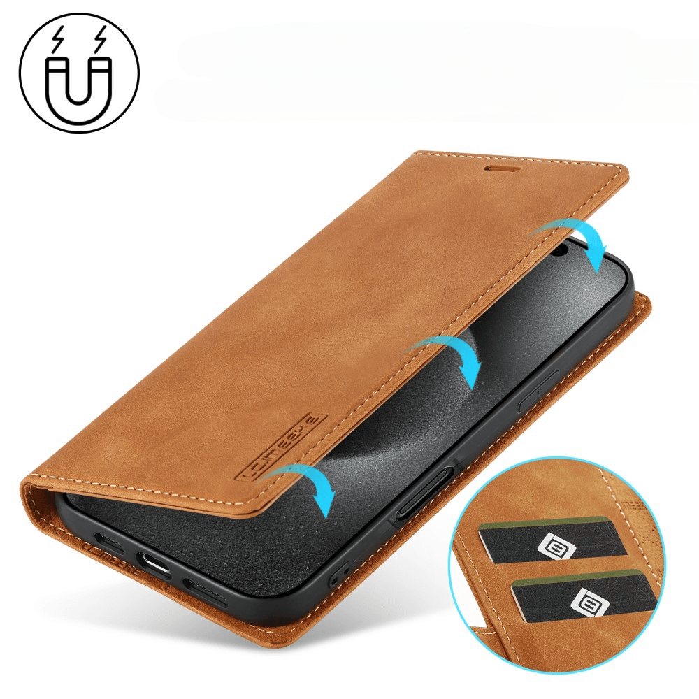 iPhone 16 Pro - LC.IMEEKE Custodia Flip Case Vintage