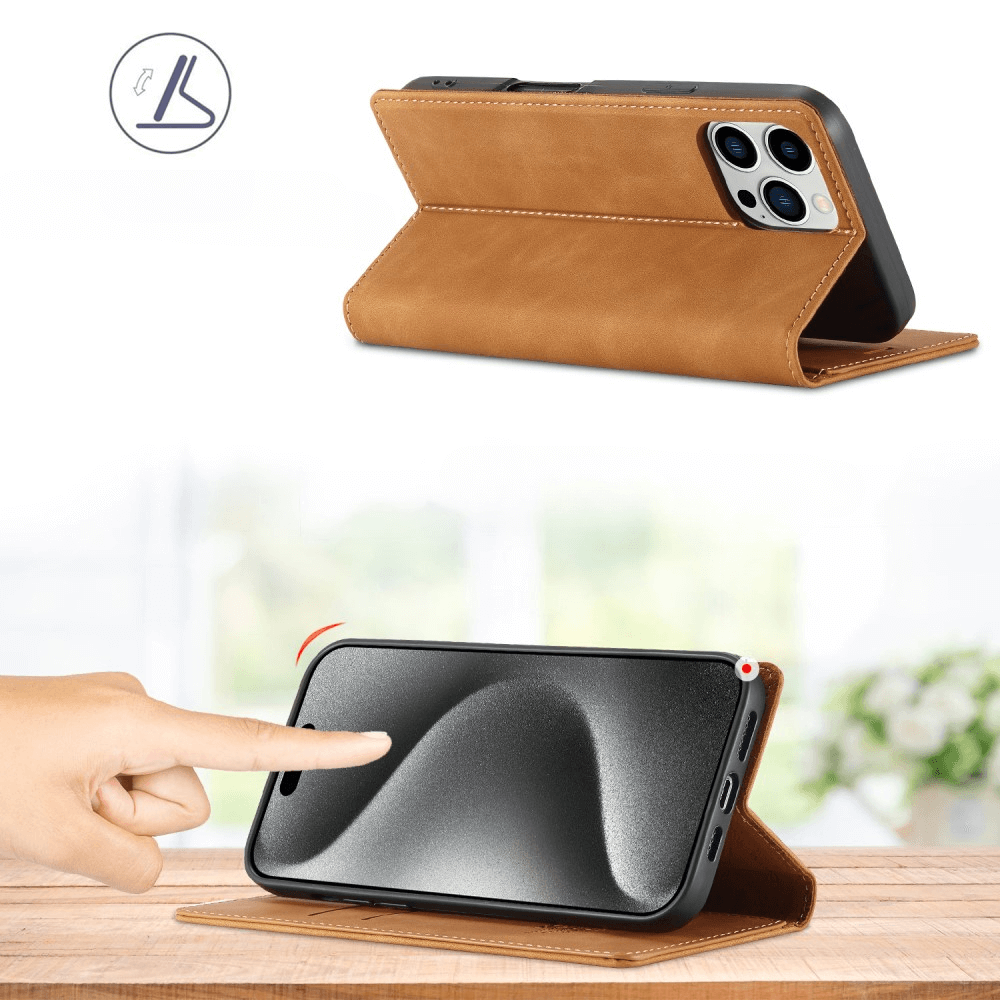 iPhone 16 Pro - LC.IMEEKE Custodia Flip Case Vintage