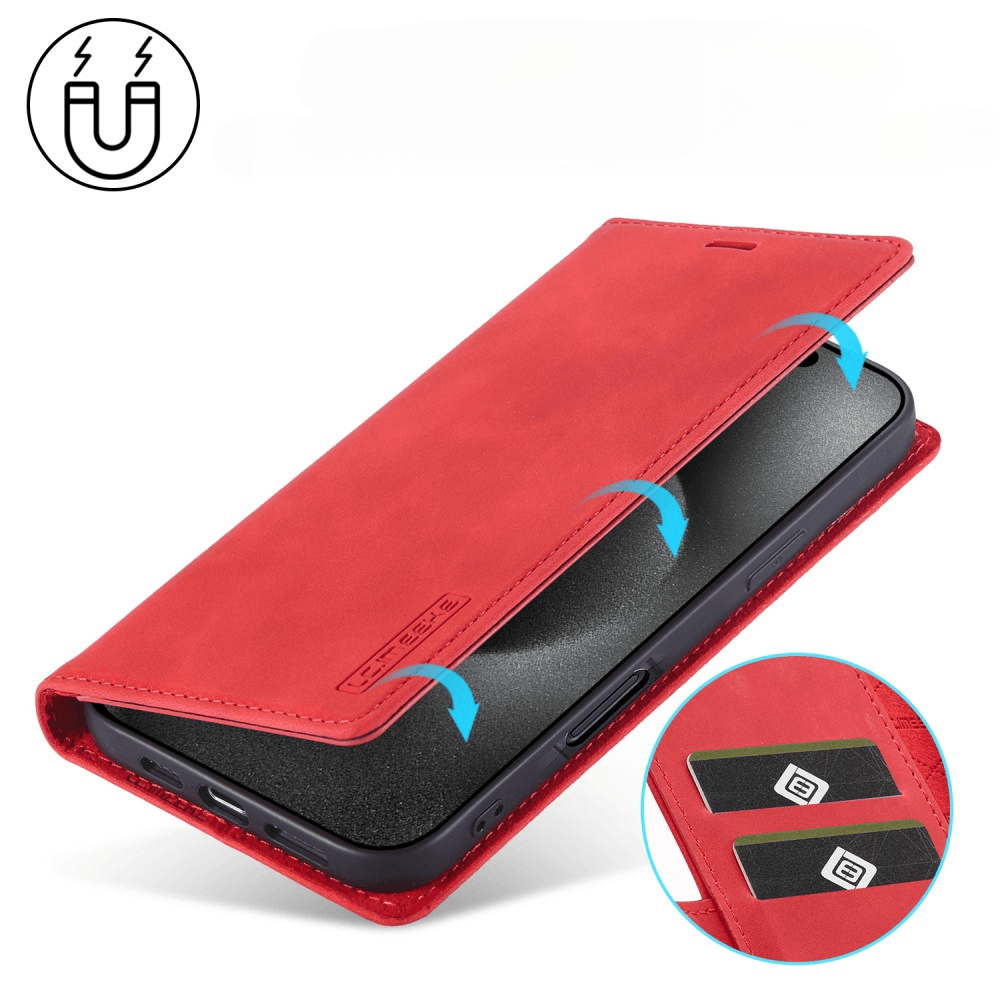 iPhone 16 Pro - LC.IMEEKE Custodia Flip Case Vintage