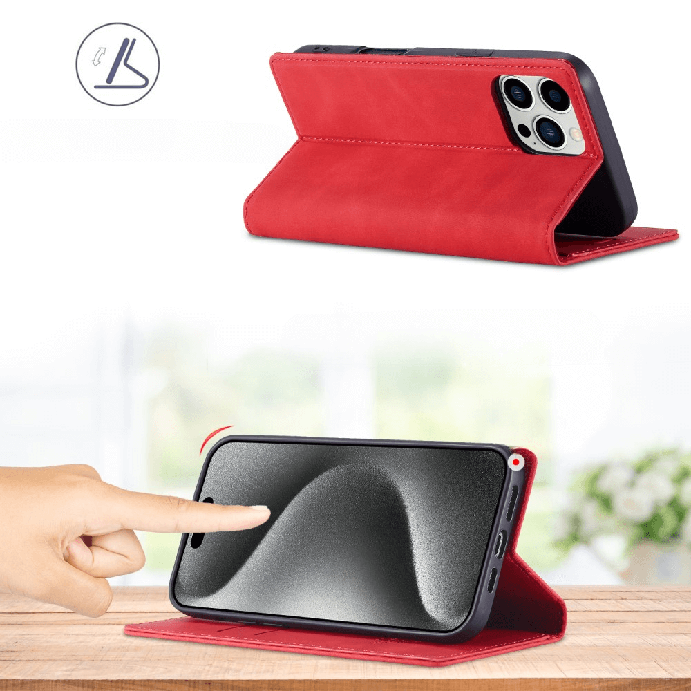 iPhone 16 Pro - LC.IMEEKE Custodia Flip Case Vintage