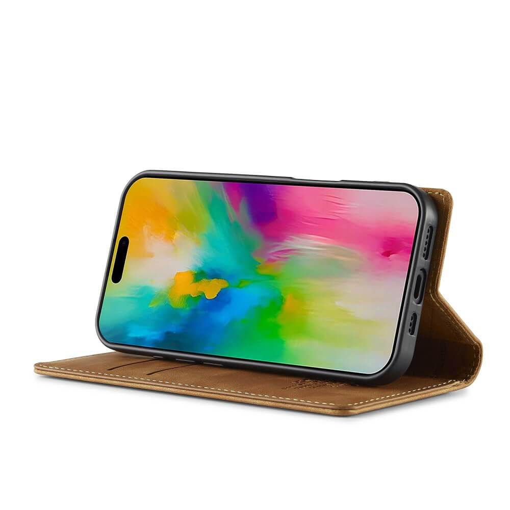 iPhone 16 Plus - LC.IMEEKE Custodia Flip Case Vintage