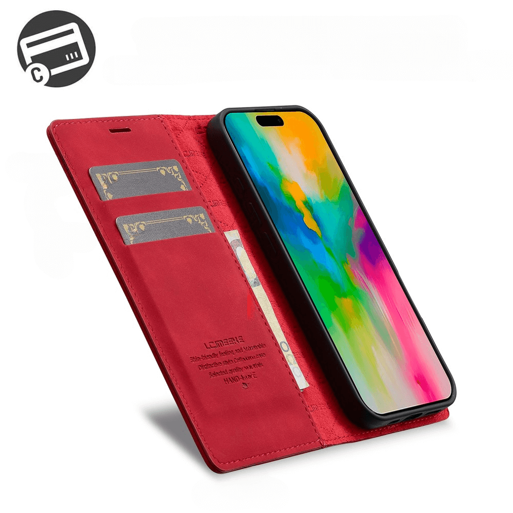 iPhone 16 Plus - LC.IMEEKE Custodia Flip Case Vintage