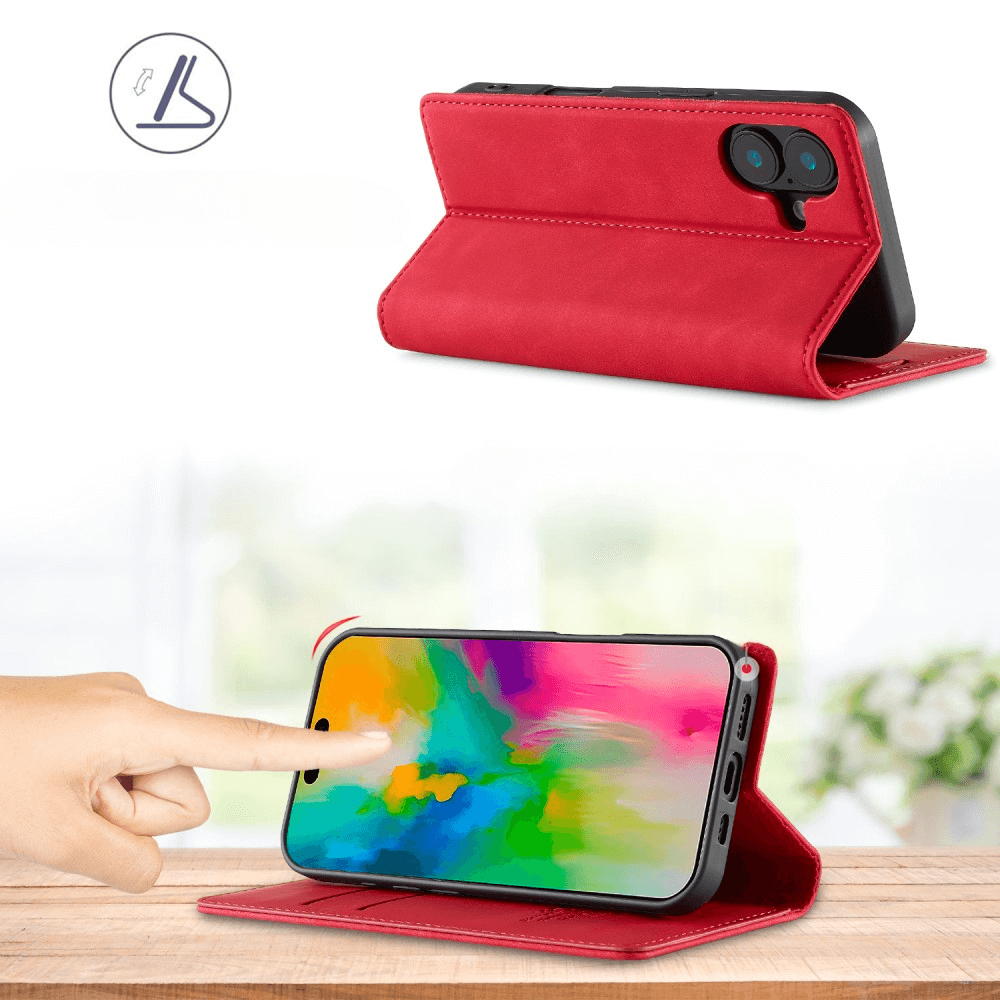 iPhone 16 Plus - LC.IMEEKE Custodia Flip Case Vintage