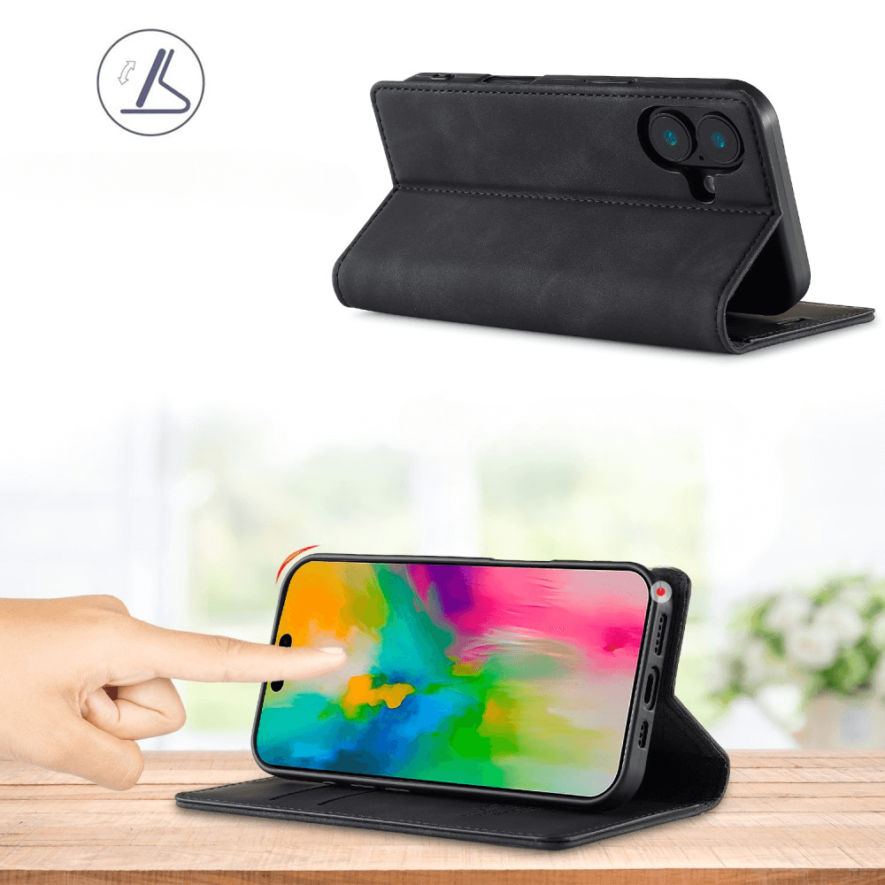 iPhone 16 Plus - LC.IMEEKE Custodia Flip Case Vintage
