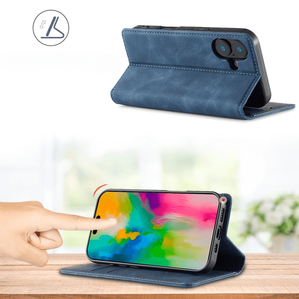 iPhone 16 Plus - LC.IMEEKE Custodia Flip Case Vintage
