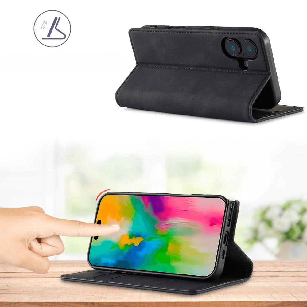 iPhone 16 - LC.IMEEKE Custodia Flip Case Vintage