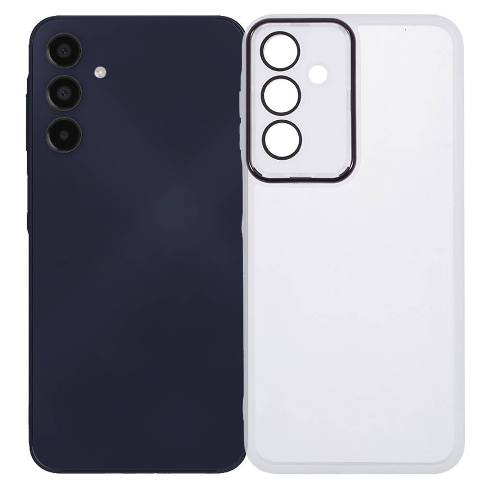 Galaxy A16 - Custodia in gomma con design metallico e protezione della fotocamera