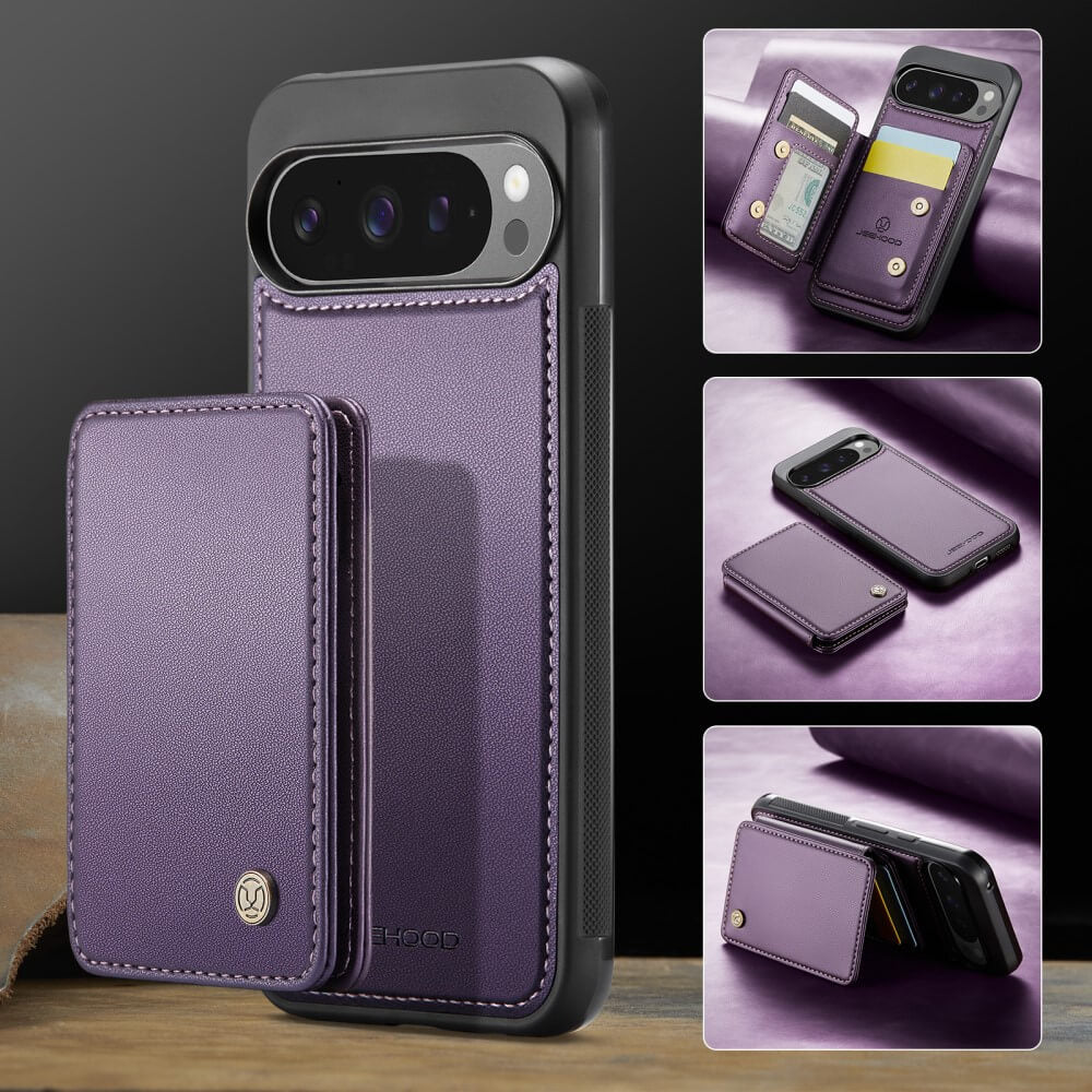Google Pixel 9 Pro XL - Coque 2 en 1 avec porte-carte de crédit