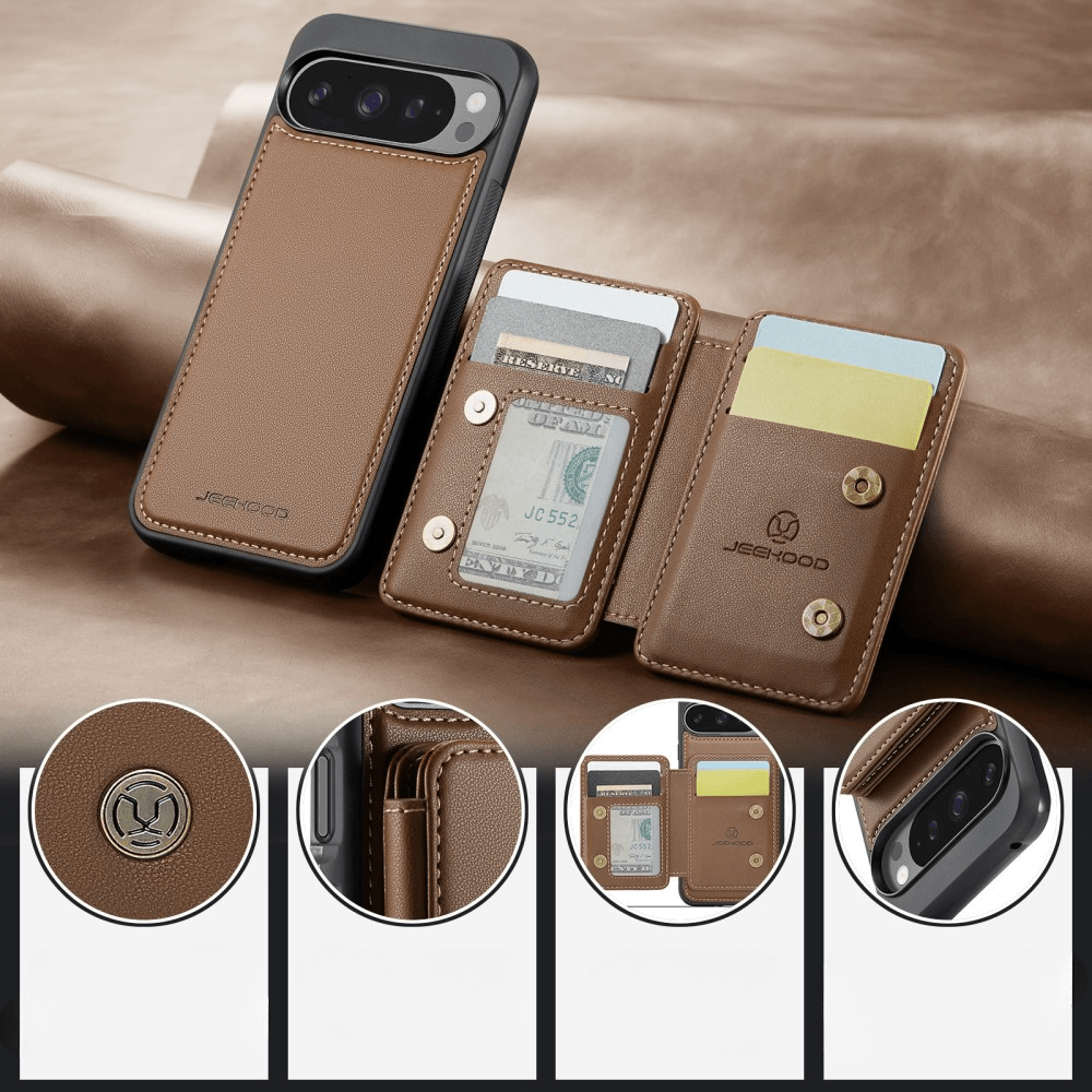 Google Pixel 9 Pro XL - Coque 2 en 1 avec porte-carte de crédit