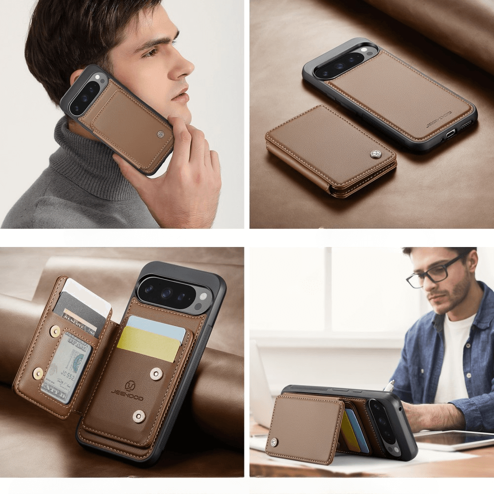Google Pixel 9 Pro XL - Coque 2 en 1 avec porte-carte de crédit